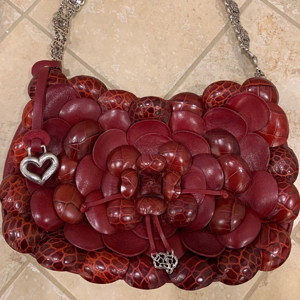 Brighton Rosalie Red Flower Petal Handbag